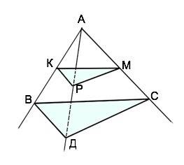 Точки а б с д не лежат в одной плоскости точки к м р середины отрезков аб ас ад . докажите что плоск