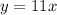 y=11x