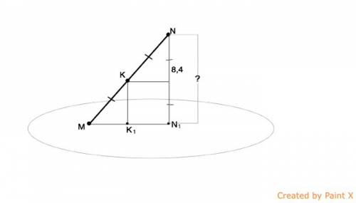 Через конец m отрезка mn проведена плоскость a. через точку k - середину отрезка mn, и точку n прове