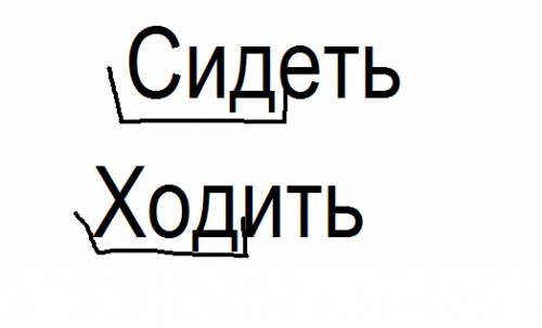 Обозначте основу в глаголах неопределенной формы. я дома не люблю сидеть, мне нравится ходить. люблю