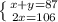 \left \{ {{x+y=87} \atop {2x=106}} \right.