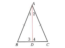 Сформулируйте и докажите теорему о биссектрисе равнобедренного треугольника