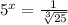 5^x=\frac{1}{\sqrt[3]{25}}