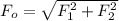 F_{o}=\sqrt{F_{1}^2+F_{2}^2}
