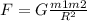 F=G\frac{m1m2}{R^{2}}