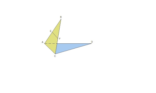 Треугольник abc и adc имеют общую сторону ac, точка в не лежит в плоскости adc,ef-середняя линия тре