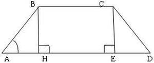 Найдите площадь равнобедренной трапеции,если её меньшее основание равно 18 см,высота 9 см и острый у
