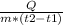 \frac{Q}{m*(t2 - t1)}