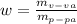 w= \frac{m _{v-va} }{m _{p-pa} }