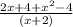 \frac{2x+4 +x^2-4}{(x+2)}
