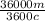  \frac{36000 m}{3600c} 