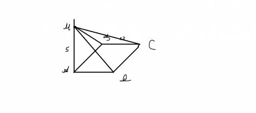 :*0* через вершину а квадрата авсд проведена прямая ам,перпендикулярная плоскости всд.найдите рассто