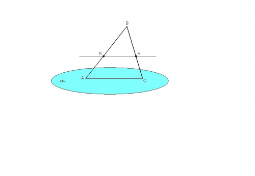 Через сторону ас треугольника авс проведена плоскость альфа точки в принадлежит альфа.докажите что п
