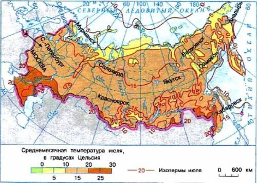 Как изменяется количество тепла и влаги с севера на юг и с запада на восток по территории россии?