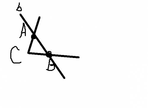 Прямая b пересекает стороны угла с в точках а и в.могут ли обе прямые са и св быть перпендикулярными