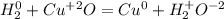 H_2^0 + Cu^{+2}O = Cu^0 + H_2^+O^{-2}
