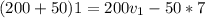  (200+50)1=200v_1-50*7