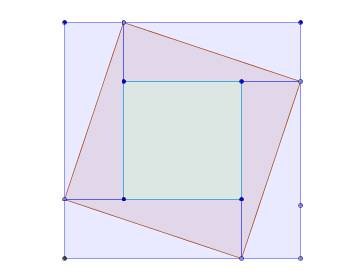 Вершины одного квадрата расположены на сторонах другого и делят эти стороны в отношении 1: 2, считая