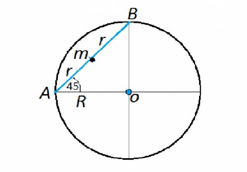 Радиус шара равен 8 см. через конец радиуса, лежащего на сфере, проведена плоскость под углом 45о к 