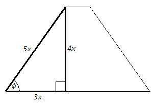 7’ое . периметр равнобедренной трапеции равен 36, а тангенс острого угла 4/3. найдите боковую сторон
