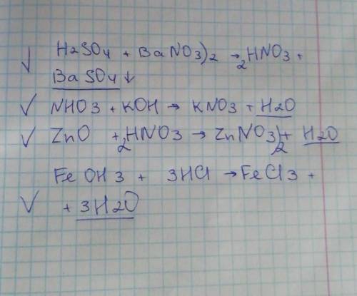 Напишите уравнения возможных реакций между веществами, выразите их сущность: а) серной кислотой и ни