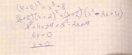 7класс. решите уравнение: (х+2)^3=x^3+8; если не понятно - знак 