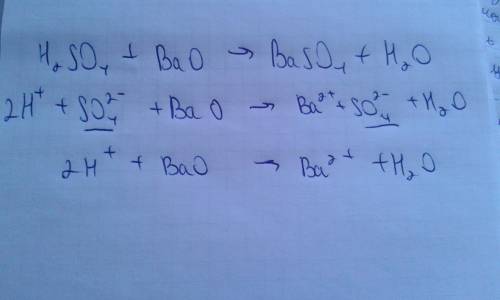 Составьте молекулярной и ионное уравнение.hso4+bao=​
