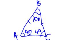 Постройте равнобедренный треугольник,если боковые стороны треугольника ровны 4см,а угол 40 градусов