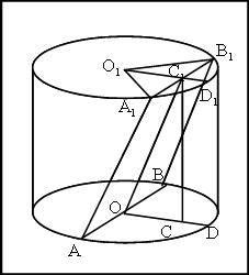 Плоскость, проходящая через центр нижнего основания цилиндра под углом a(альфа) к основанию, пересек