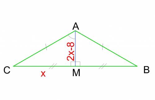 Кут при вершині рівнобедреного трикутника дорівнює 120°.знайдіть бічну сторону трикутника,якщо медіа