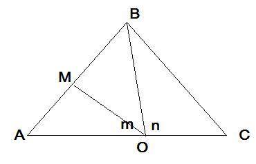 Смежные углы aob и boc относятся как m: n, om - биссектриса угла aob. найдите угол com​