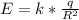 E = k*\frac{q}{R^2}