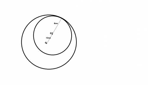Два кола з центрами в точках о і о1 мають внутрішній дотик . обчисліть відстань оо1 якщо радіуси кіл