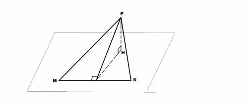 Через сторону mk равностороннего треугольника mkp проведена плоскость бета . расстояние от вершины p