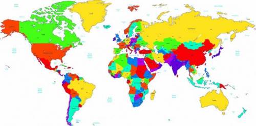 Раскрасьте на этой карте страны (если можно без пробелов) ! не удаляйте вопрос !