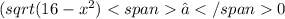 (sqrt(16-x^2) <span≥</span 0