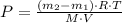 P= \frac{(m_{2}-m_{1})\cdot R\cdot T}{M\cdot V}