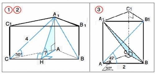 1) в правильной треугольной призме abca1b1c1 угол а1са=30, а1с=4см, найдите тангенс угла между плоск