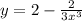y=2-\frac{2}{3x^3}
