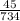 \frac{45}{734}