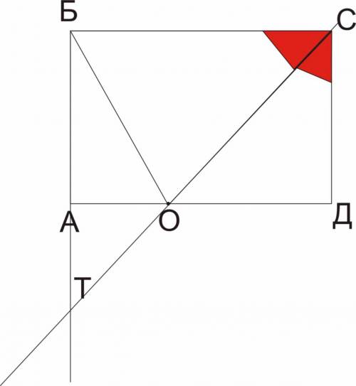 Abcd - прямоугольник, точка о - внутренняя точка отрезка ad, угол bcо = углу ocd. co и ab пересекают