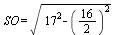 Вправельной четырехугольной перамиде т.о-центр основания s-вершина, sd=17, ac=16 найдите so