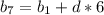 b_{7}=b_{1}+d*6