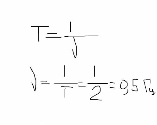 Период колебания груза на пружине равен 2с. чему равна частота колебаний?
