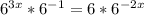 6^{3x}*6^{-1}=6*6^{-2x}