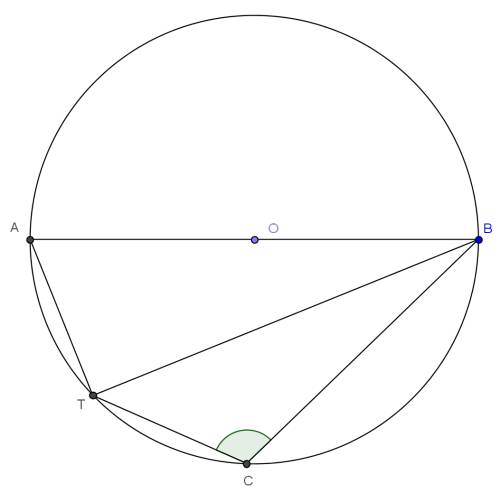 Вкруге проведены диаметр ав и хорда ст. докажите, что если ст=та, то св> тв.
