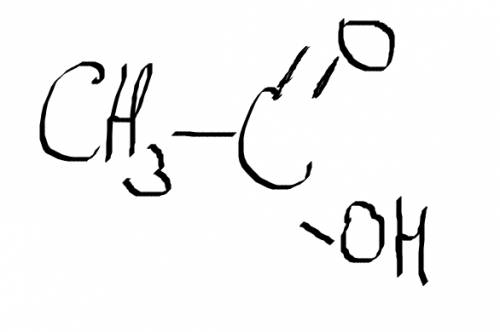 Изобразите структурную формулу уксусной кислоты.