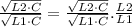 \frac{\sqrt{L2 \cdot C}}{\sqrt{L1\cdot C}} = \frac{\sqrt{L2 \cdot C}}{\sqrt{L1\cdot C}} . \frac{L2}{L1}