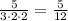 \frac{5}{3 \cdot 2 \cdot 2} = \frac{5}{12}