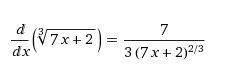 Найдите производную функции у=кубический корень из 7х +2